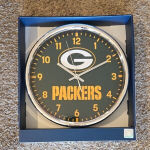 *NWT* Green Bay Packers Wall Clock - 12 in - Green and Gold